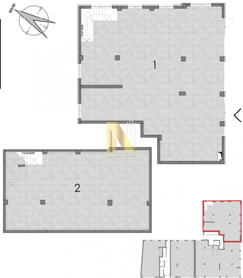 Lokal u novogradnji Pr+Su ukupne površine 260m2