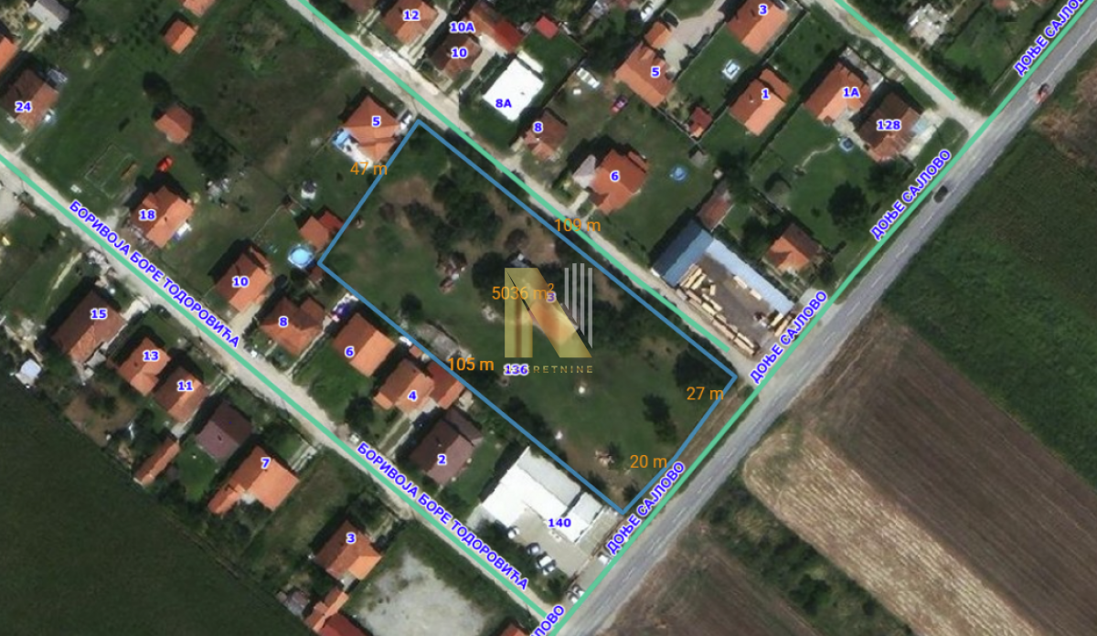 Ekskluzivno - glavni put na Sajlovu - gradjevinsko zemljište